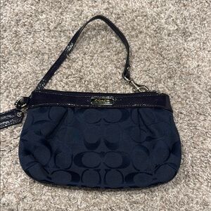 Coach Navy Blue Wristlet